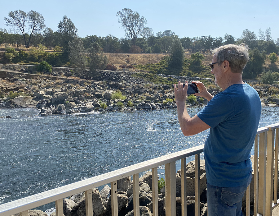 Commissioner Danny Curtin on the viewing platform at the Feather River Fish Hatchery.