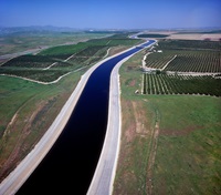 Aerial view of the California Aqueduct 