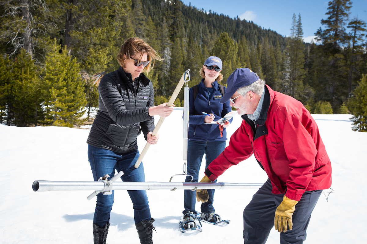 April 2018 snow survey  at Phillips Station