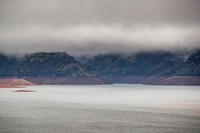 Rain clouds above Lake Oroville 