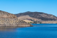 Image of Vista del Lago Visitor Center at Pyramid Lake in Los Angeles County. 