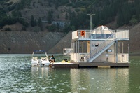 floating campsites on Lake Oroville