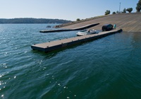 Boaters utilize the Oroville Dam Spillway Boat Ramp.