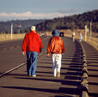 Walkers on Oroville Dam Crest Road