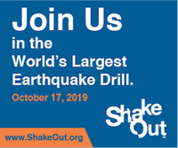 Logo for Great Shake Out of 2019