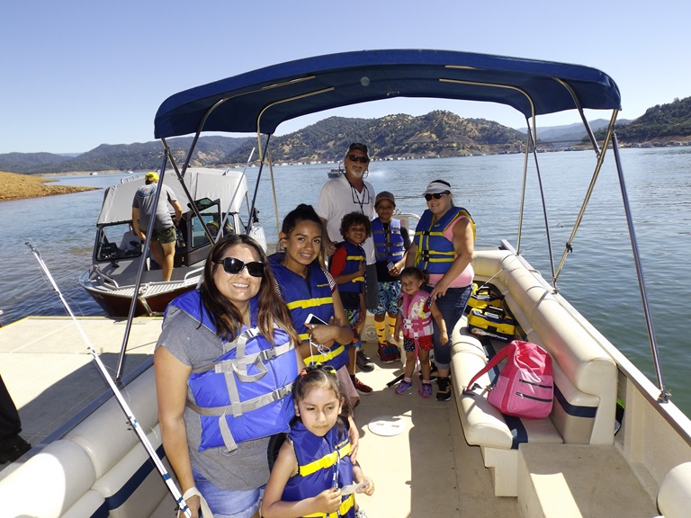 Participants of the CAST for Kids event at Lake Oroville. 