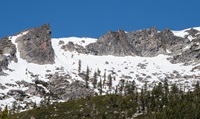 Sierra Nevada Mountains with snow -- photo taken April 30, 2020