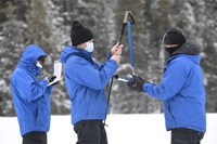 DWR staff conducts February 2021 Snow Survey at Phillips Station