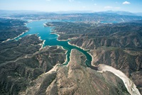 A view of the northeast side of Castaic Lake.