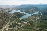 Aerial view of Silverwood Lake