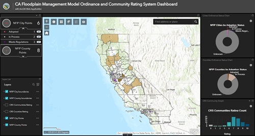 Screenshot of California Model Ordinance Dashboard