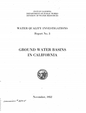 Water Quality Investigations Report 1952 PDF